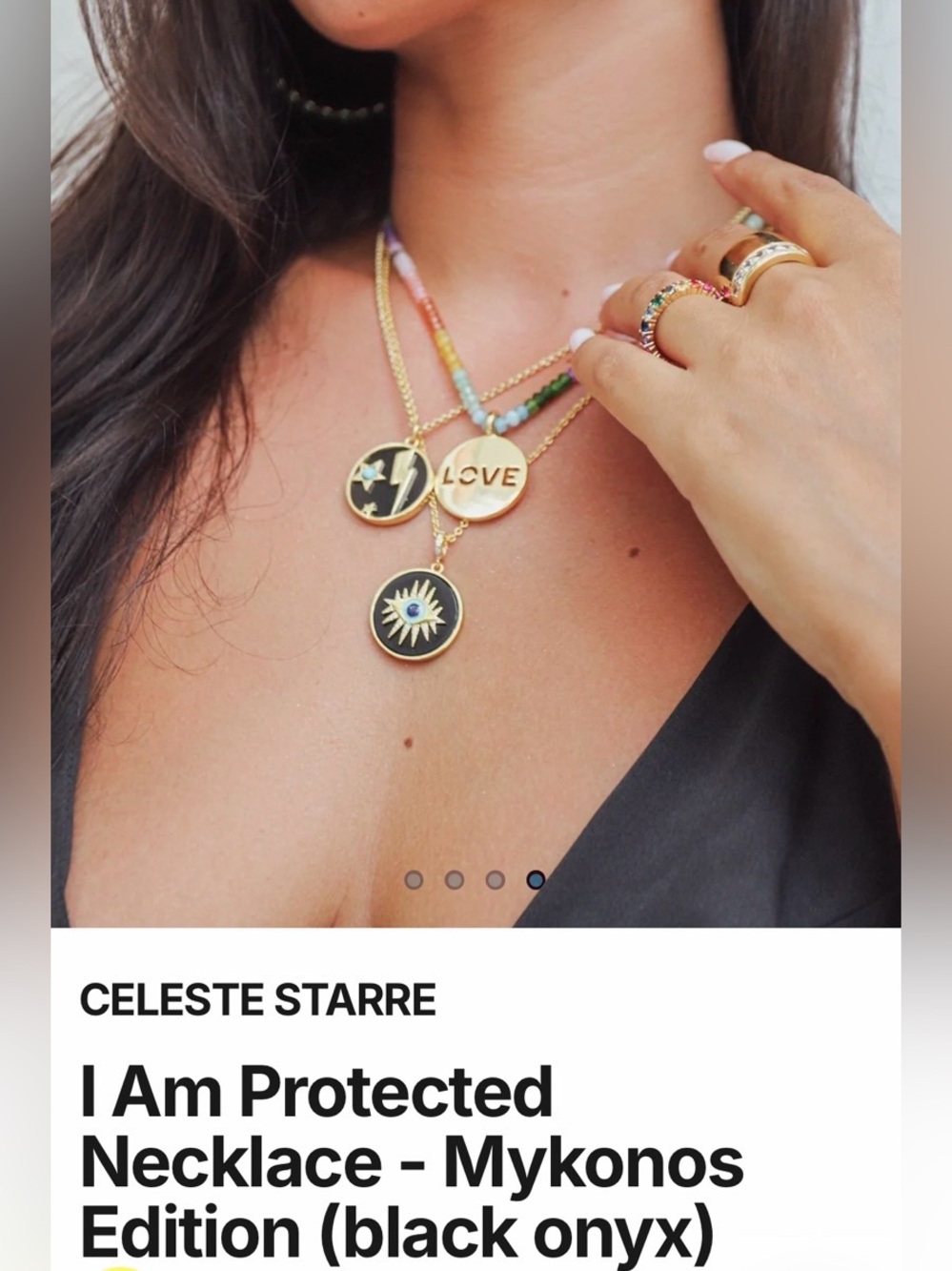 NWB CELESTE STARRE
I Am Protected
Necklace - Mykonos
Edition (black onyx) - Picture 4 of 6